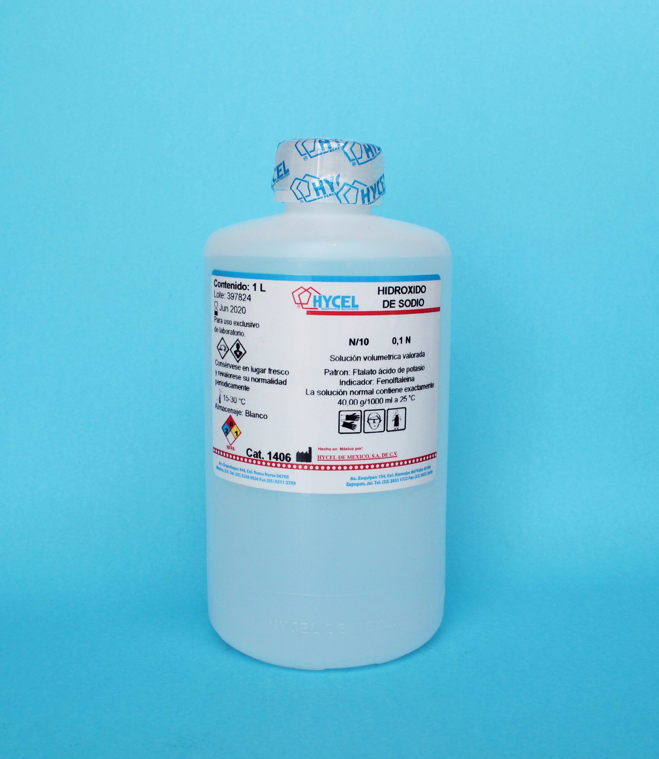 Hidroxido de sodio 0.1n 1000ml Hycel